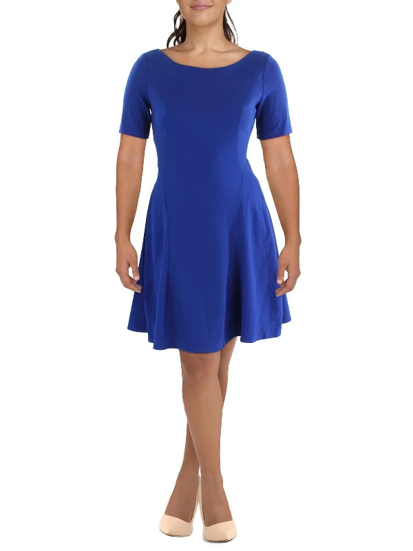 Womens Panel A-Line Fit & Flare Dress