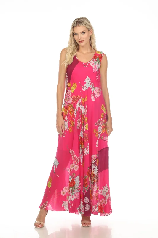 Johnny Was Golden Bouquet Bias Maxi Slip Dress Boho Chic C36423B3 NEW