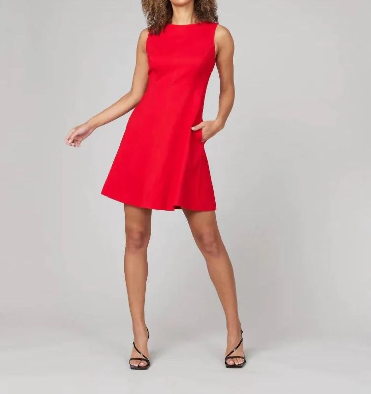 The Perfect Fit And Flare Dress In True Red