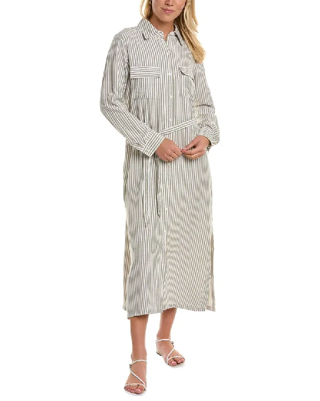 Max Studio Striped Shirtdress