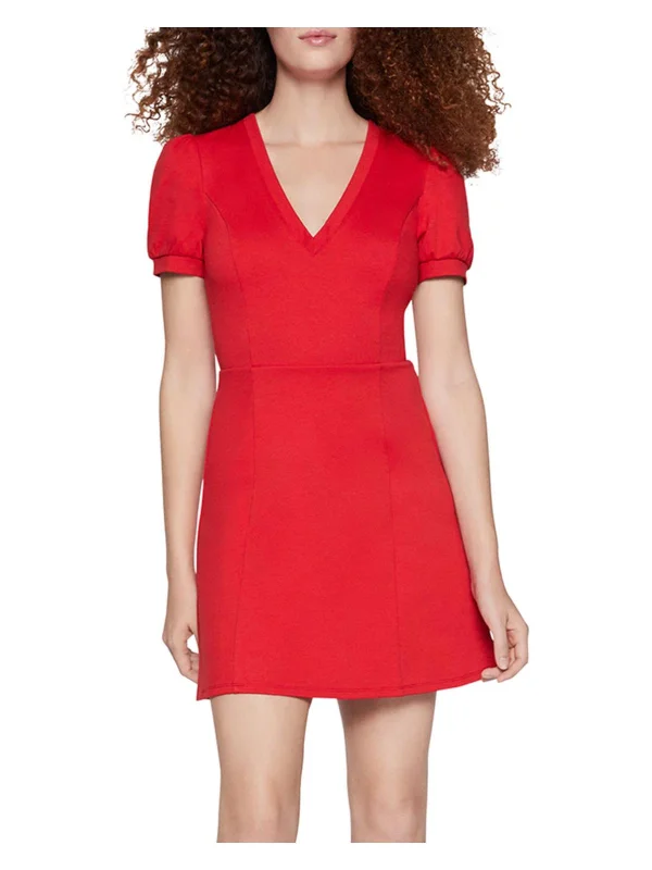 Womens Knit Short Sleeves Shirtdress