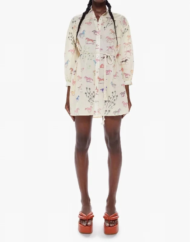 The New To Town Shirt Dress in Goodbye Horses