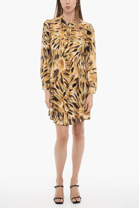 Momonì Printed Silk ACANTHIS Shirt Dress