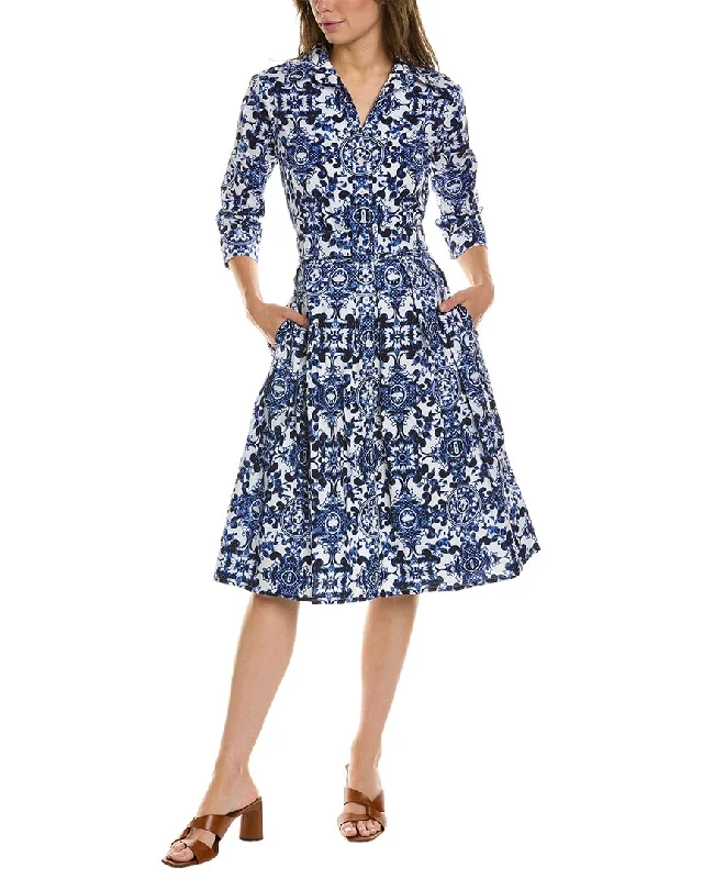 Samantha Sung Audrey 1 3/4-Sleeve Shirtdress