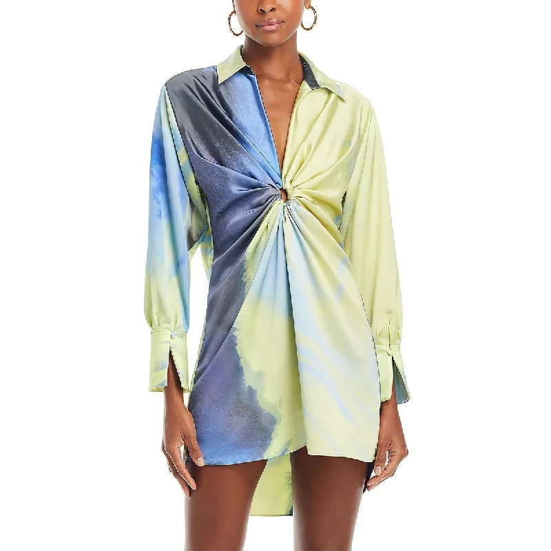 Womens Shirtdress Twisted Front