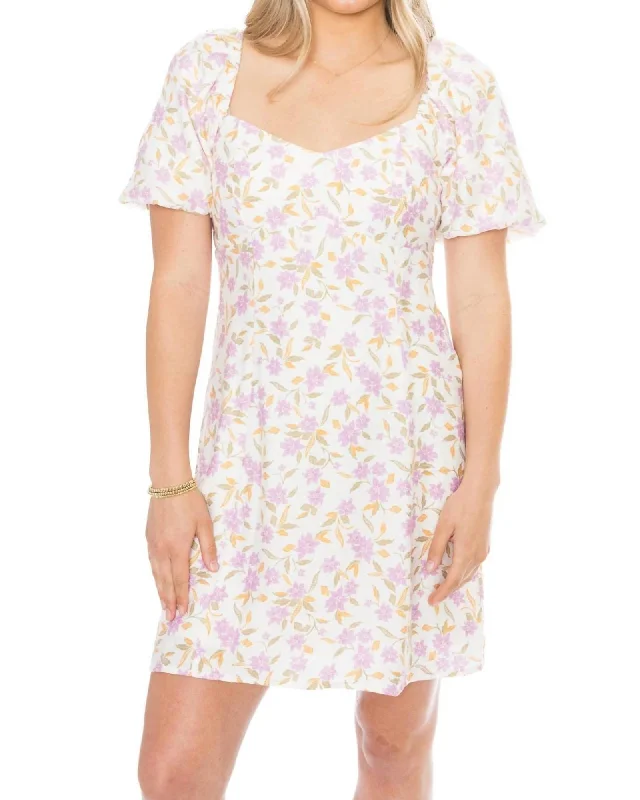 Alaine Mini Dress In Multi Floral | Multi Floral