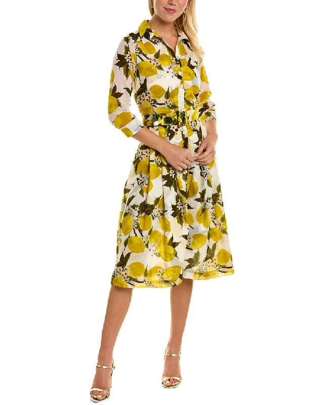 Samantha Sung Audrey 3 Silk Shirtdress