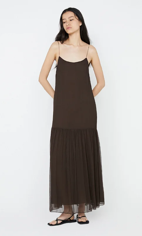 INKA MAXI DRESS - CHOCOLATE