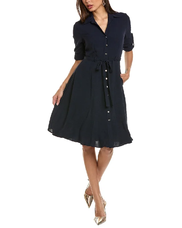 Sharagano Textured Airflow Shirtdress