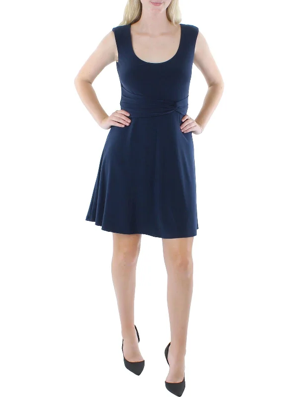 Womens Scoopneck Knee Fit & Flare Dress