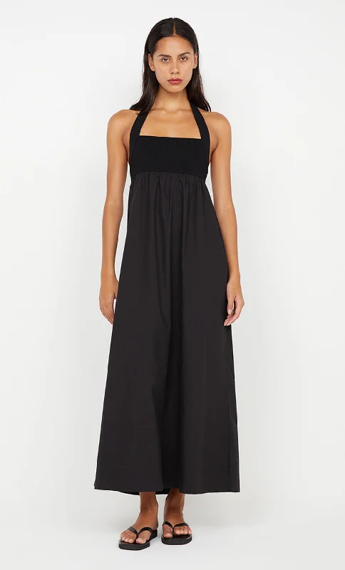 ILUKA MAXI DRESS - BLACK/BLACK