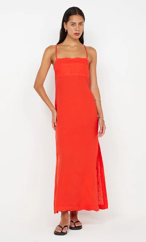 TALLULAH MAXI DRESS - FIRE RED