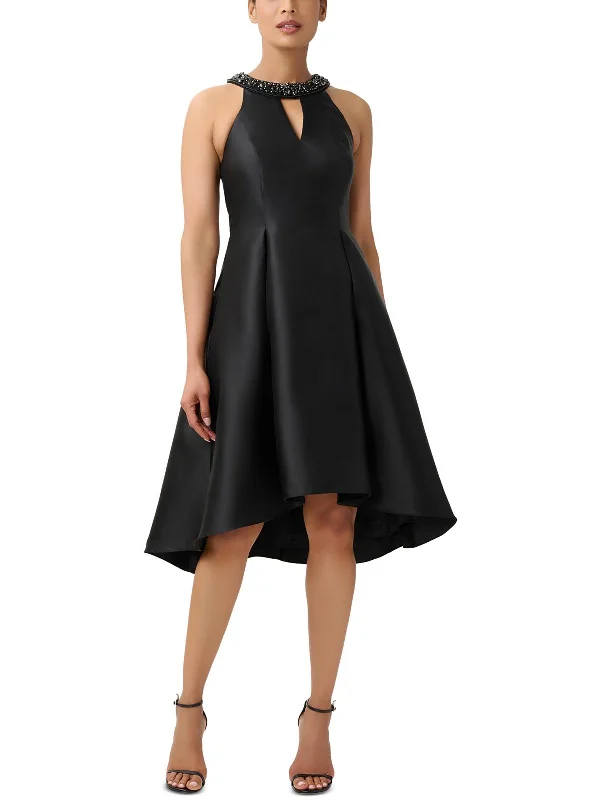 Mikado Womens Cocktail Midi Fit & Flare Dress