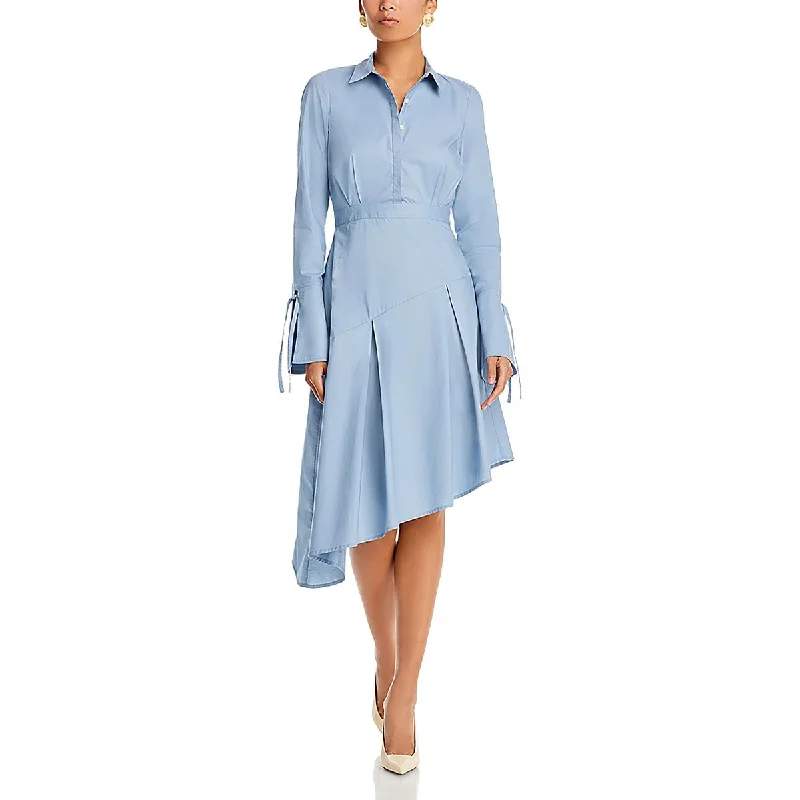 Maddison Womens Collar Long Shirtdress