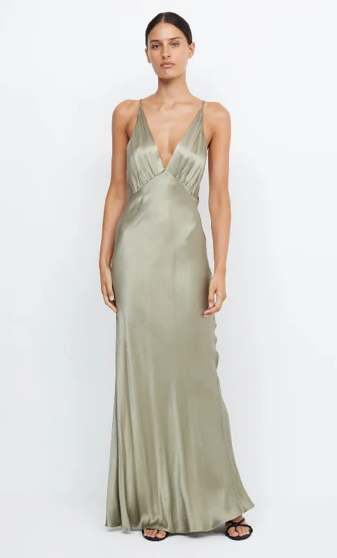 MOON DANCE V MAXI DRESS - SAGE