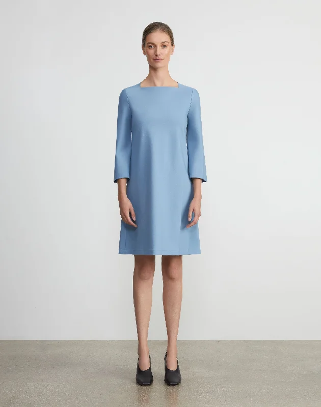 Ponti Jersey Flared Dress