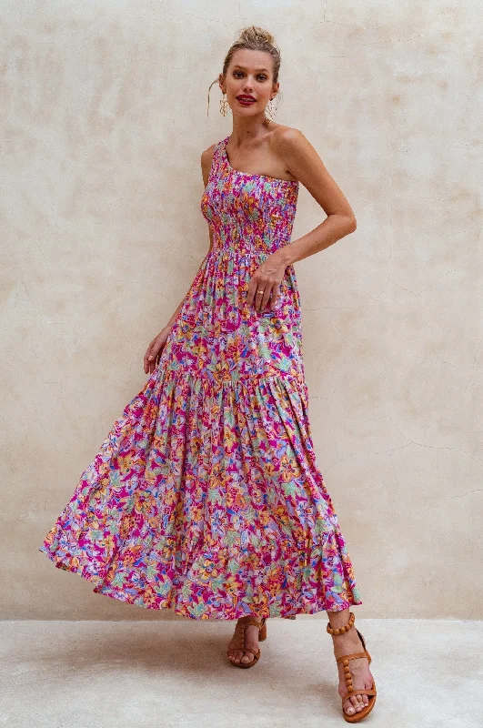 One Shoulder Maxi Dress