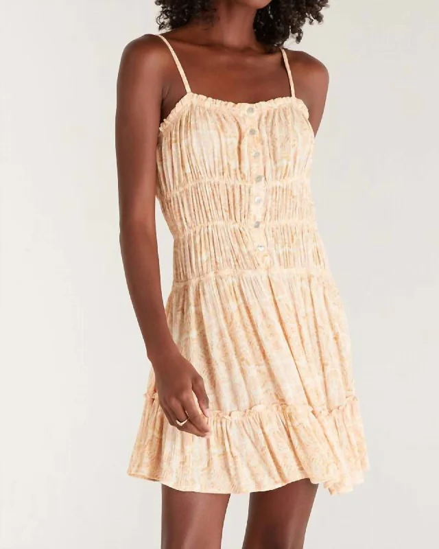 Anabella Medallion Mini Dress In Lemon Zest | Lemon Zest