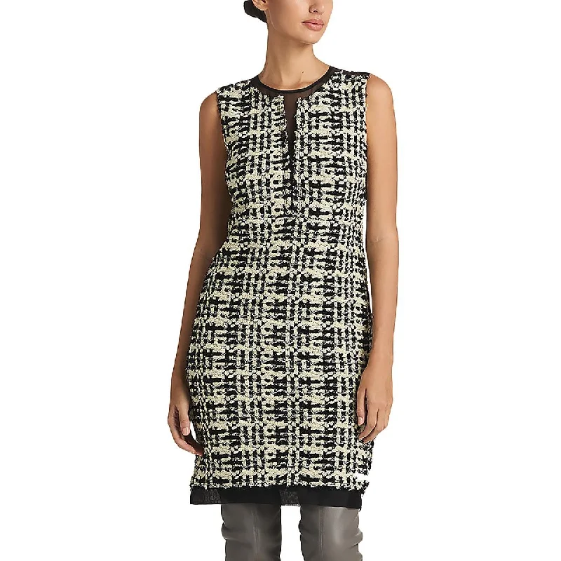 Womens Wool Above Knee Fit & Flare Dress