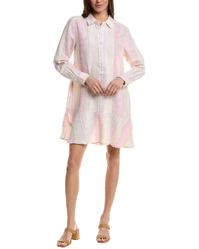 Tommy Bahama Ocean Reverie Flounce Linen Shirtdress