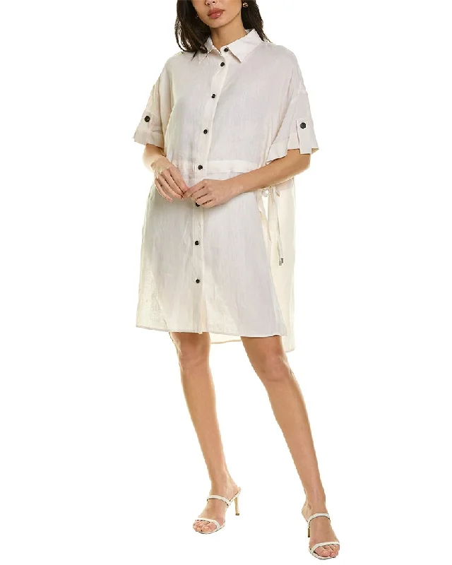 Peserico Popover Linen Shirtdress