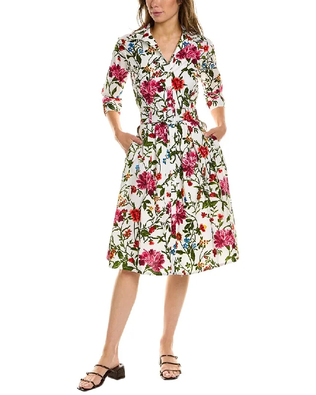 Samantha Sung Audrey 1 3/4-Sleeve Shirtdress