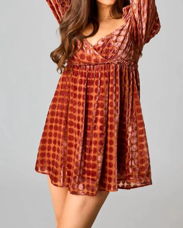 Fallon Babydoll Mini Dress In Butternut | Butternut