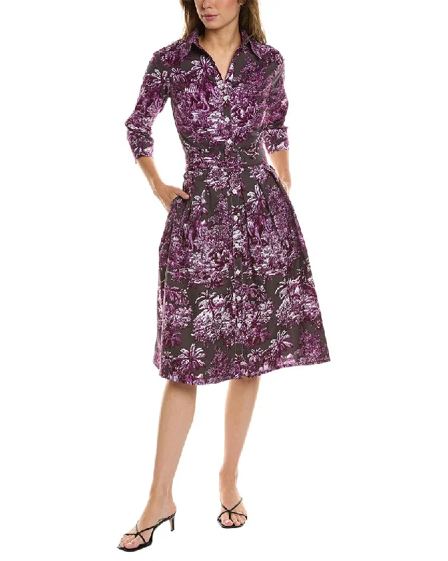 Samantha Sung Audrey 1 3/4-Sleeve Shirtdress