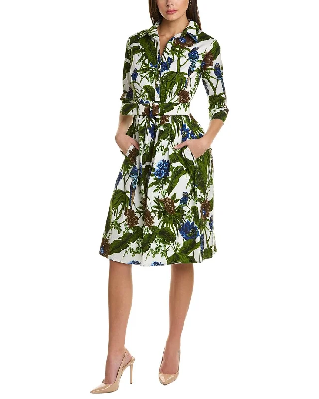 Samantha Sung Audrey 1 3/4-Sleeve Shirtdress