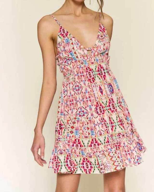 The My Tribe Mini Dress In Multi | Multi