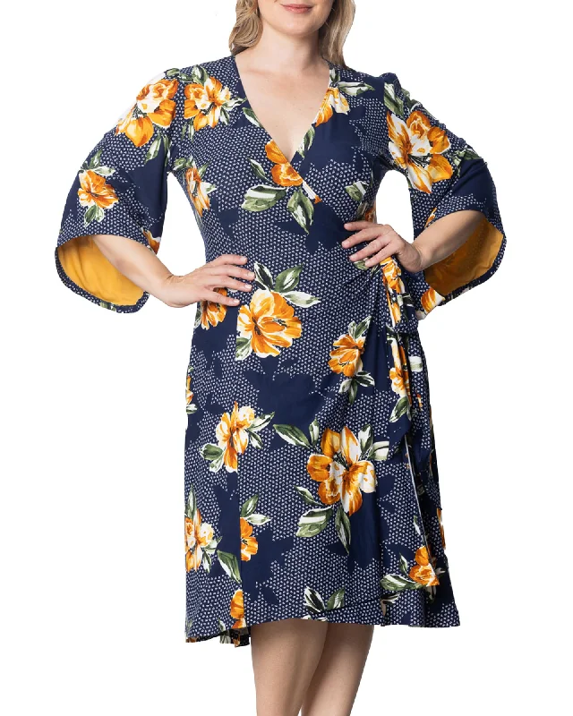 Gemini Wrap Dress | AMBER BLOSSOMS