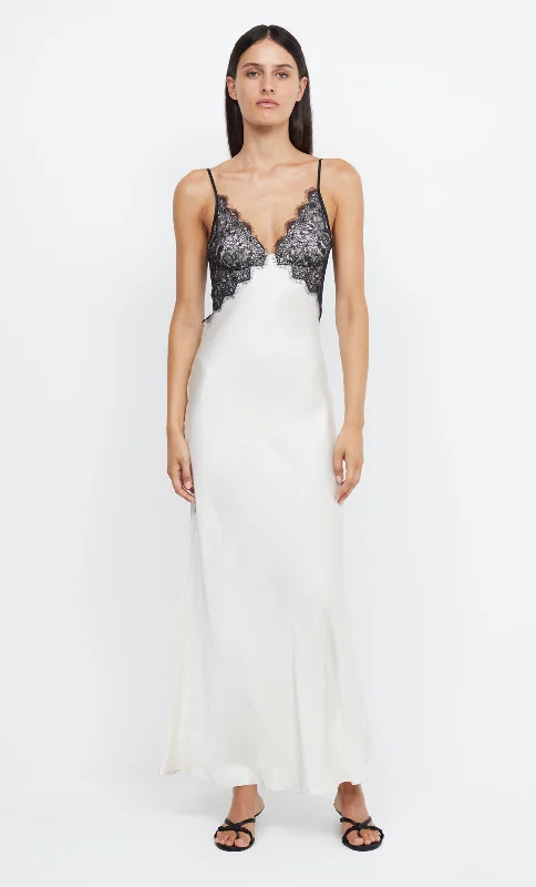 EMERY LACE MAXI DRESS - IVORY/BLACK