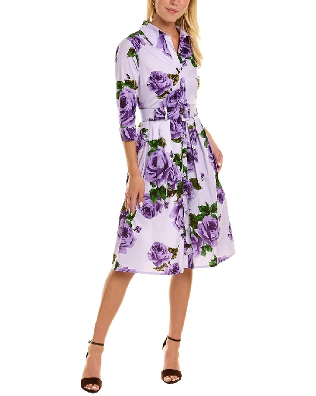 Samantha Sung Audrey 1 3/4-Sleeve Shirtdress