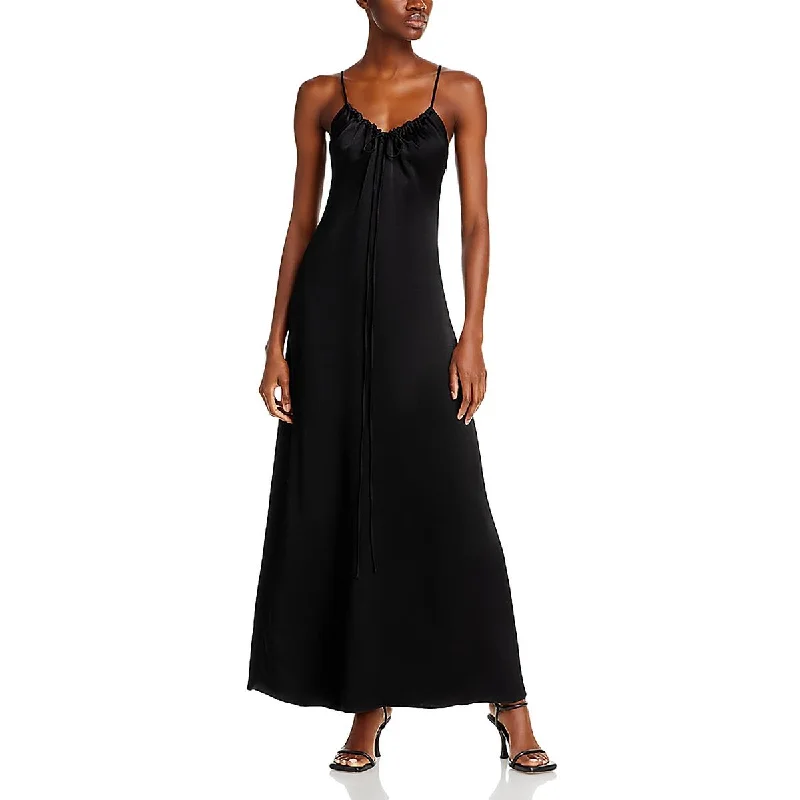 Harper Womens Backless Long Fit & Flare Dress