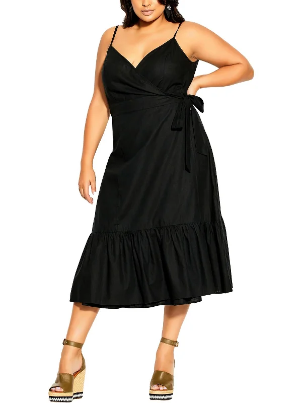 Plus Womens Casual Long Fit & Flare Dress