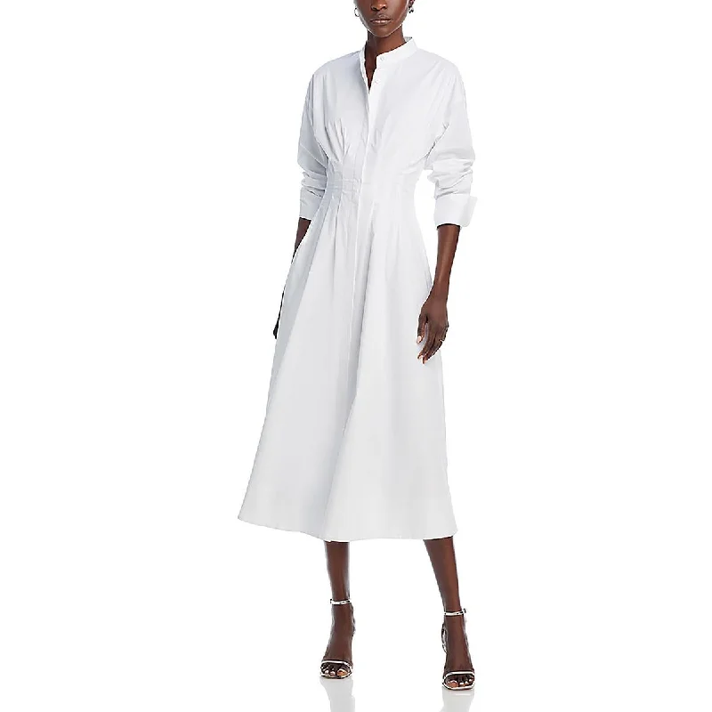 Womens Long Sleeve Work Wear Shirtdress