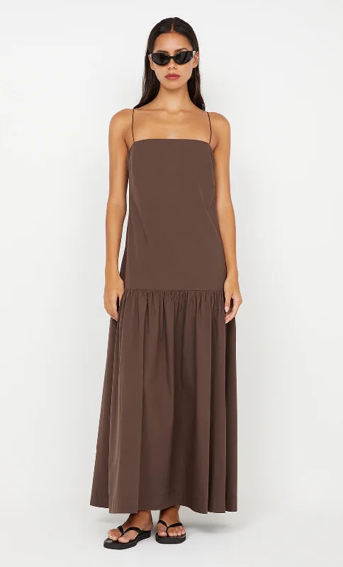 VEDA MAXI DRESS - CHOC