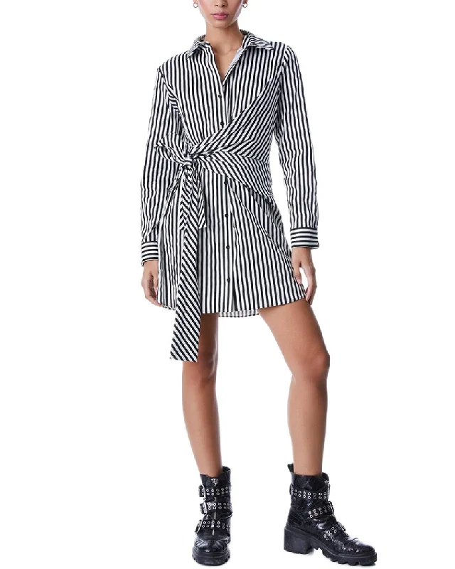 alice + olivia Reina Draped Shirtdress