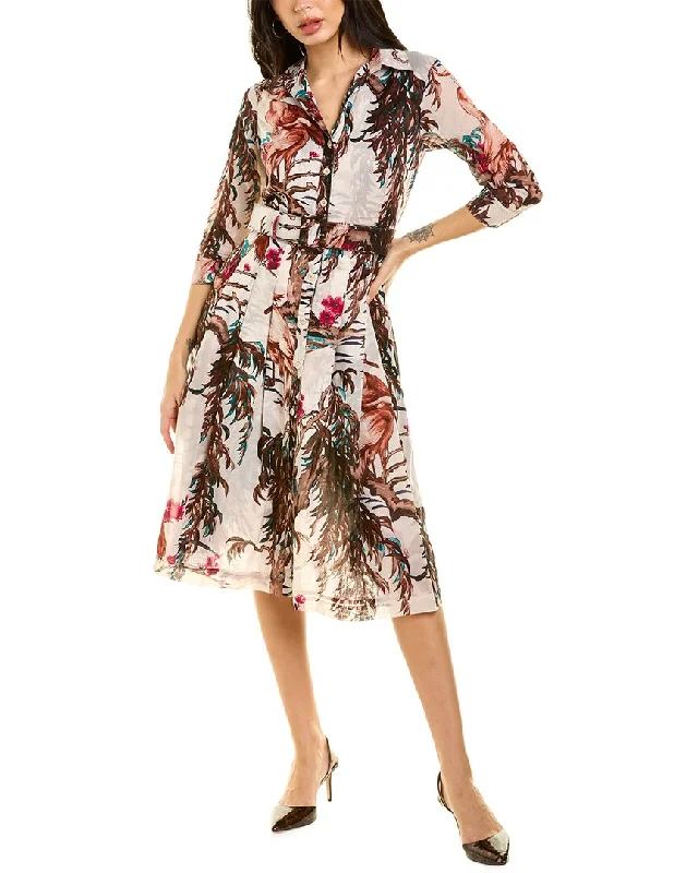 Samantha Sung Audrey 3 Silk Shirtdress