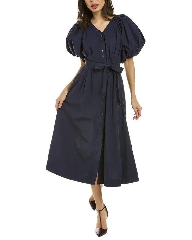 Gracia Exaggerated Balloon Sleeve Shirtdress