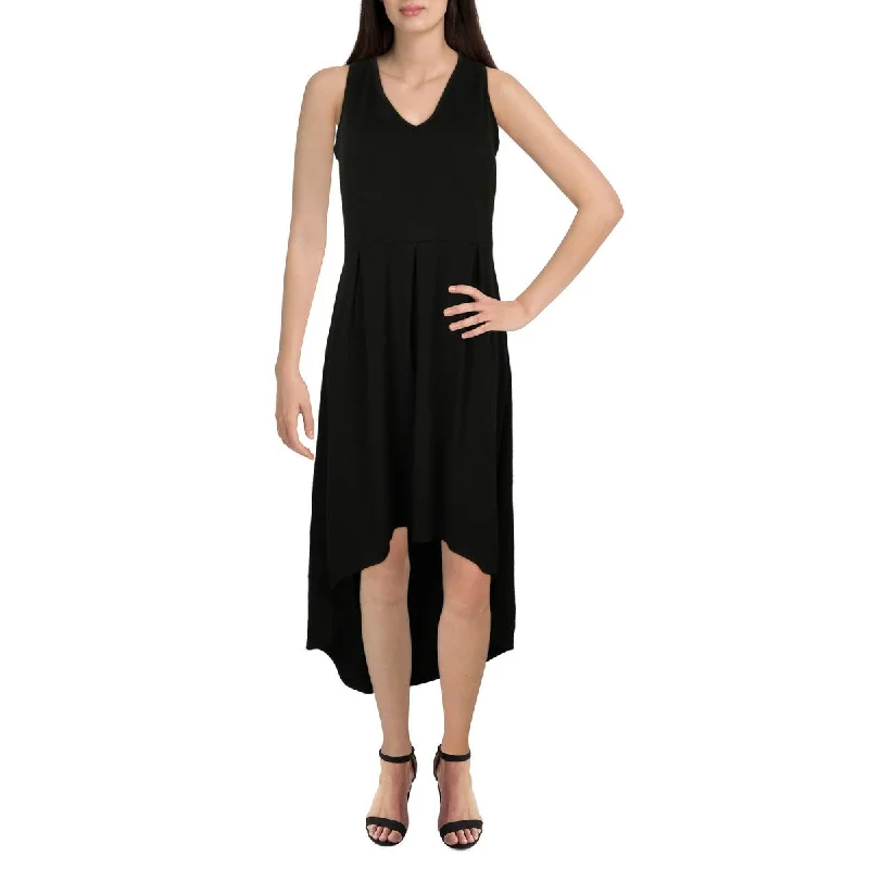 Womens Knit Sleeveless Fit & Flare Dress