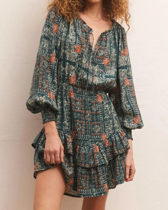 Jo Printed Mini Dress in Multi | Multi