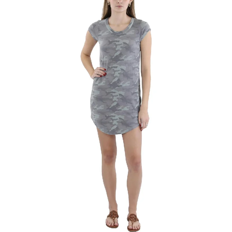 Womens Camouflage Above Knee Shirtdress