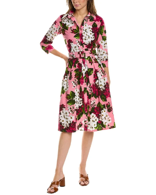 Samantha Sung Audrey 1 3/4-Sleeve Shirtdress