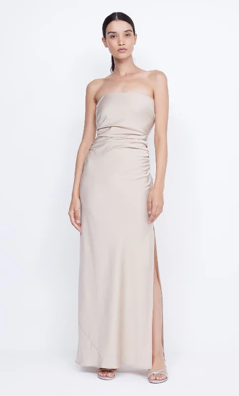 ETERNITY STRAPLESS MAXI DRESS - SAND