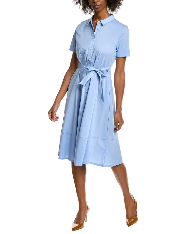 Ellen Tracy Tie Waist Shirtdress