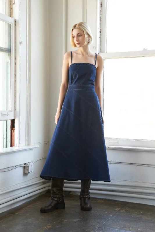 AMALFI COAST DENIM MIDI DRESS