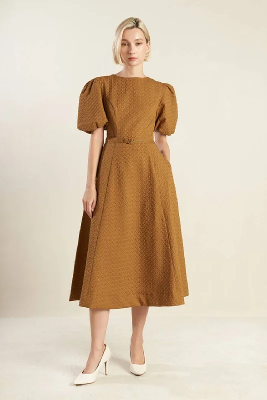 CAN'T STOP ME WOVEN MIDI DRESS