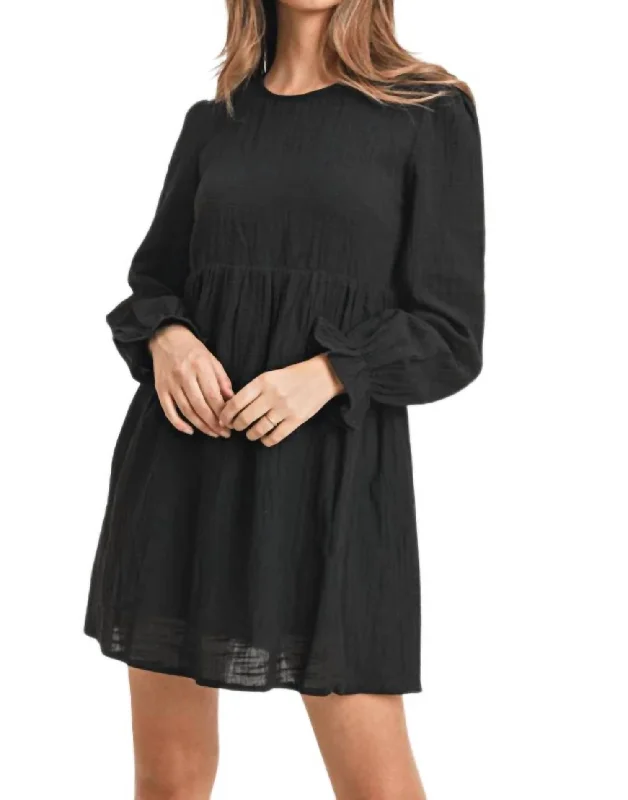 Brooke Fit & Flare Dress In Black