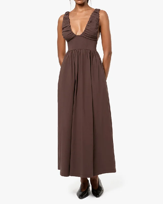 Ruched Corset Midi Dress